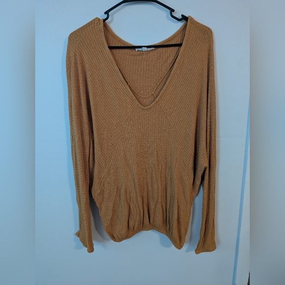 2 For $25 Pure‎ + Good By Anthropologie Mustard Yellow Womens Sweater - Picture 1 of 4